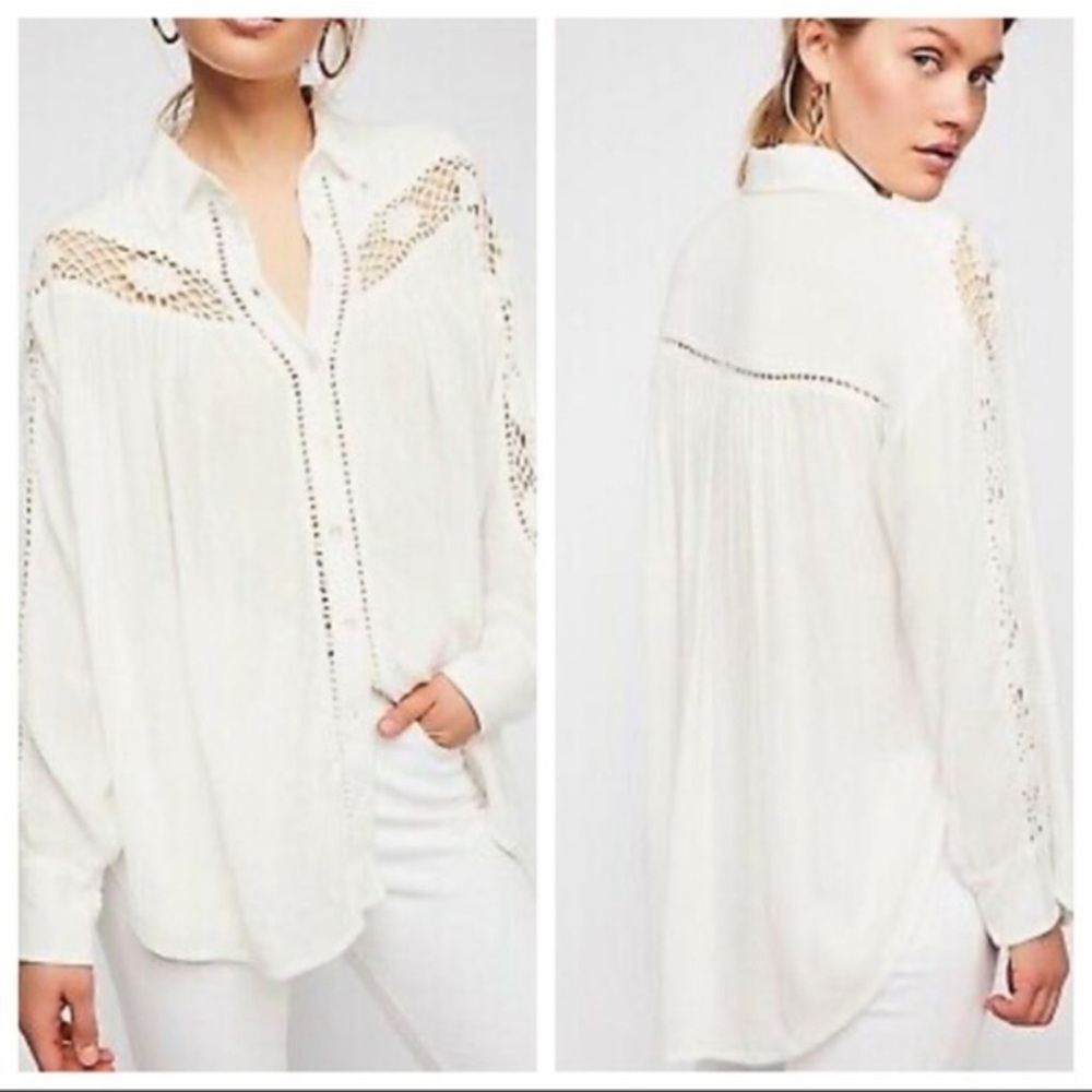 Free People Katie Bird Crochet top
